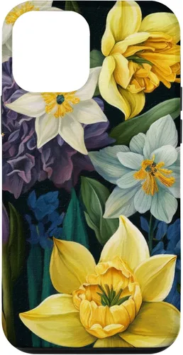 Miniatura 16 de iPhone 16 Painted Spring Bold Daffodils and Flowers, Flower Lover Case