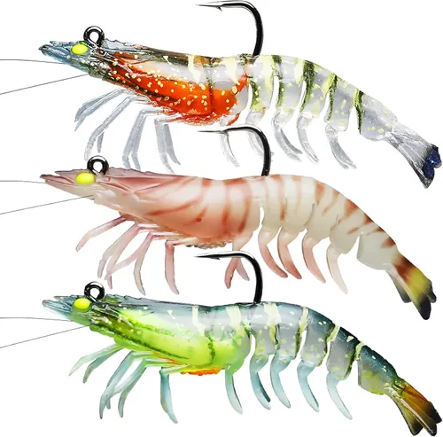 TRUSCEND Duramax Pre-Rigged Fishing Lures with BKK Jig Hooks, 10X Tear-Resistant TPE Soft Swimbaits for Bass Striper Trout Crappie Walleye Grouper,