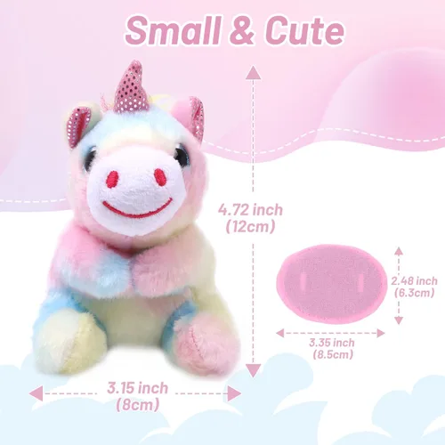 Miniatura 6 de Juguetes de peluche con imán de unicornio para el hombro, lindo regalo de peluche para niñas de 3 a 8 años, accesorios de disfraz, regalos para niños