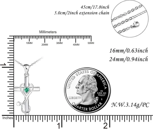 Miniatura 6 de Collar con colgante de estetoscopio con temática de medicina de plata de ley 925 para doctor o enfermera, regalo para graduación, estudiantes