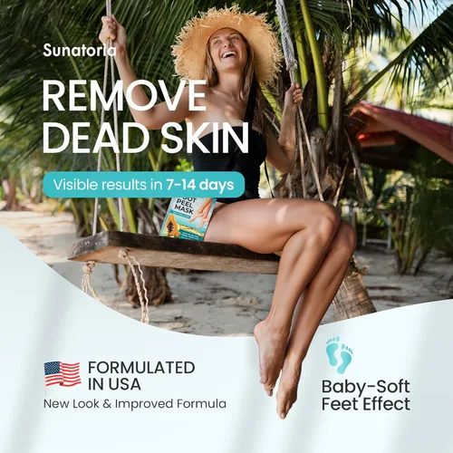 Miniatura 2 de SUNATORIA Máscara exfoliante para pies (paquete de 2) – Mascarilla exfoliante para pies secos agrietados y callos – Mascarilla de piel suave al Aloe