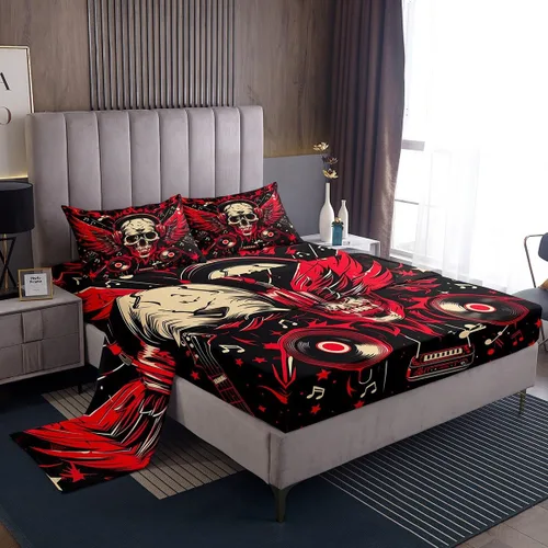 Miniatura 14 de jejeloiu Cow Skull Bed Sheets Set Twin Size Kids Longhorn Skull 3 Pieces Sheet with 16 Inch Deep Pockets for Boys Girls Teens Western Desert Bedding