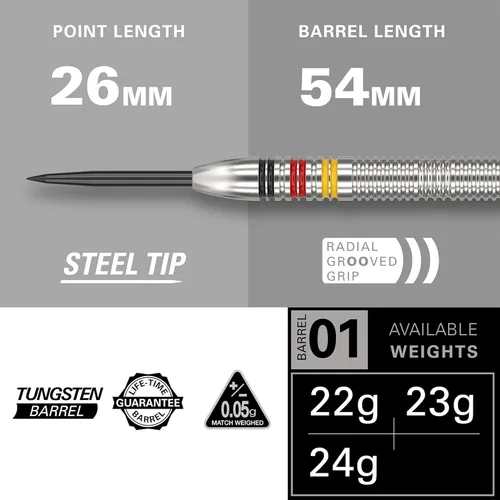 Miniatura 3 de Target Darts Gabriel Clemens Tungsten Steel Tip Darts Set - 9 Pro Grip Shafts - 9 Pro Ultra Flights – Dart Wallet - Dart Counter App Coupon Bundle