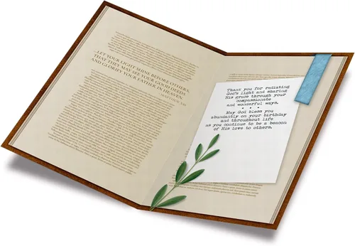 Miniatura 2 de Tarjeta de cumpleaños religiosa de Prime Greetings para pastor, fabricada en Estados Unidos, ecológica, cartulina gruesa con sobre premium de 5 x