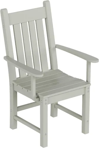 Miniatura 16 de WestinTrends Malibu Outdoor Patio HDPE Adirondack Silla de comedor para patio, color negro