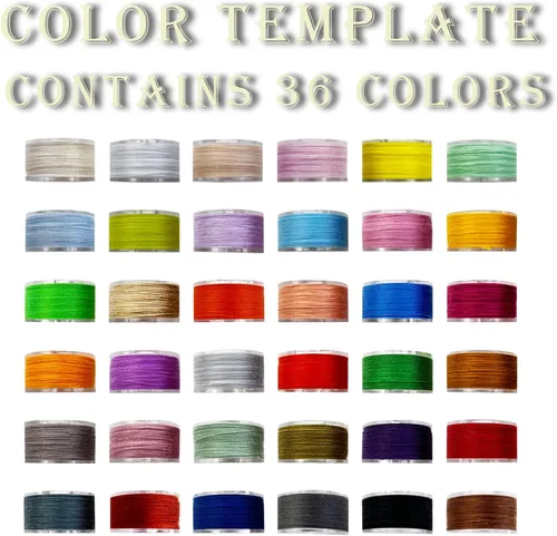 Miniatura 5 de 36 bobinas e hilos de coser con estuche de bobina de plástico para múltiples máquinas de coser, juego de bobinas preenrolladas (bobinas de plástico)
