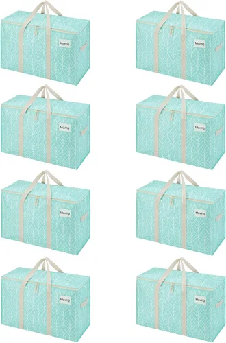 Miniatura 48 de VENO - Paquete de mudanzas, cajas de almacenamiento para embalaje universitario con tapas alternativas, para dormitorio, extragrande, asas