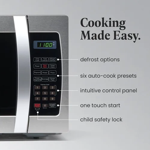 Miniatura 3 de Farberware - Horno microondas de encimera de 1.3 pies cúbicos – 1000 vatios de potencia, configuraciones de cocción automática, descongelación