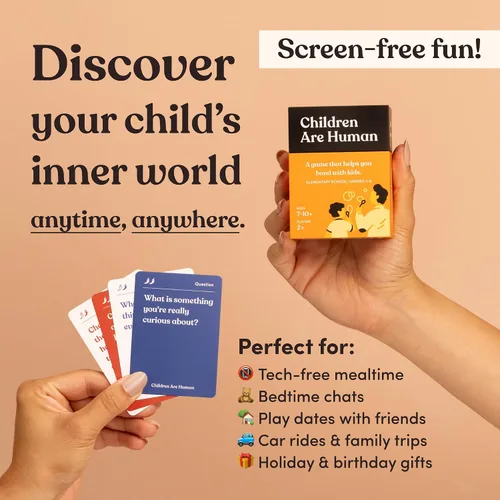 Miniatura 4 de Niños son humanos 140 tarjetas de conversación para ayudar a crear vínculos con los niños Juego de cartas para niños de escuela primaria