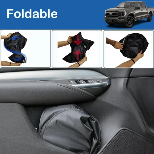 Miniatura 7 de Parasol para parabrisas para Ford F150 2021 2022 2023 2024 2025 plegable para ventana delantera, bloquea los rayos UV, la cubierta protectora