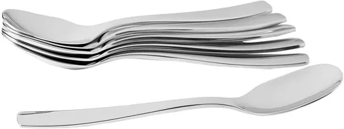 Miniatura 3 de A Di Alessi "Knifeforkspoon" - Cuchara de postre de 6 1/2 pulgadas, esmalte de espejo, juego de 6