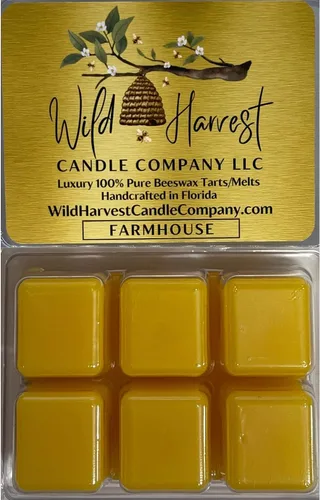 Miniatura 8 de Primera Respiración del Otoño Perfumado, 1 Paquete de Cera de Abejas Pura Derretida para Calentadores, Wild Harvest Candle Company, Tartas Cúbicas
