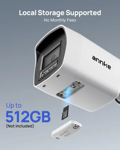 Miniatura 7 de ANNKE Cámara PoE de seguridad 4K 8MP, cámara IP de vigilancia AI para exteriores con micrófono/audio, detección de vehículos y humanos AI, luz dual