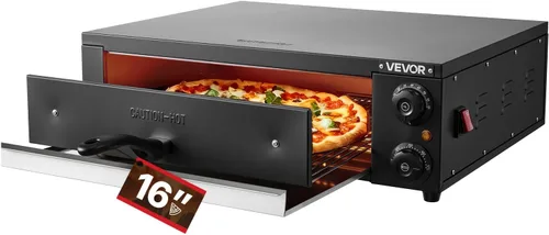 Miniatura 13 de Horno de pizza eléctrico VEVOR, Smart Pizzas Maker interior con 5 ajustes preestablecidos, horno de pizza de encimera de 12 pulgadas con pantalla