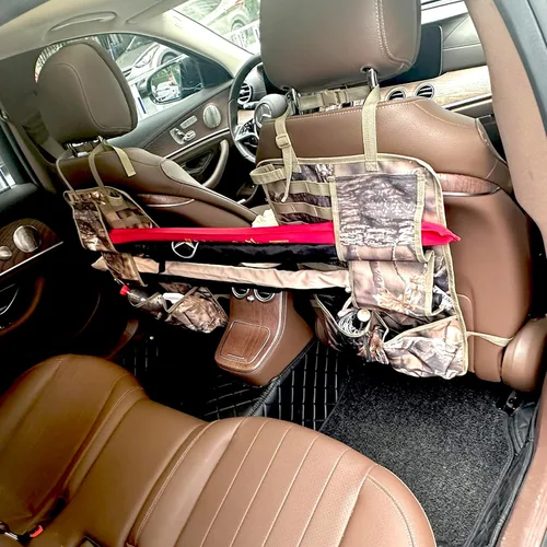 Miniatura 7 de AUSCAMOTEK 2 piezas de asiento de coche trasero escopeta rack camuflaje pistoleras organizador de panales para caza de ciervos de pato