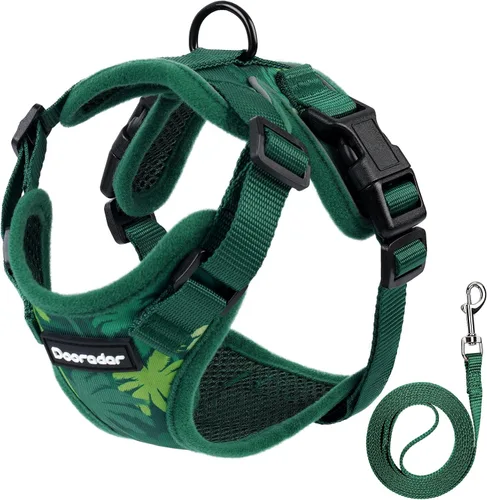 Miniatura 12 de Dooradar Juego de arnés y correa para gato, chaleco ajustable seguro a prueba de escapes, para caminar, chaqueta de malla suave y transpirable