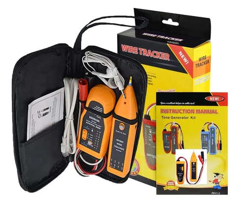 iMBAPrice WH806R Probador de cables de red y rastreador de cables | RJ45 RJ11 Tone Generator, Cable Tracer with Probe & Earphone, Line Finder, Cat5