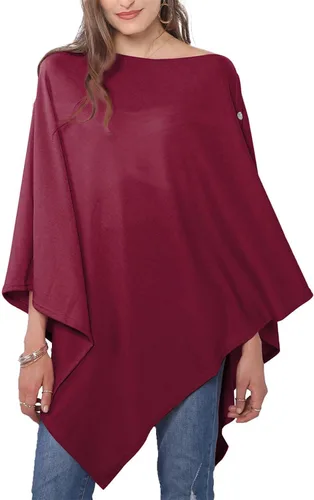 Miniatura 11 de MissShorthair Versatile Women's Shawl Wrap – Soft Knitted Poncho Cape Scarf for Fall Winter