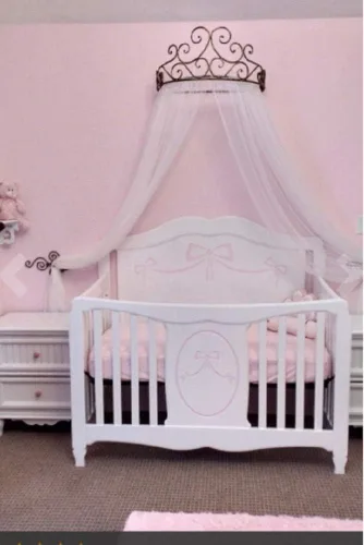 Miniatura 12 de OctoRose Dosel Corona de Pared de Metal para Cama - Decoración de Pared Corona Antigua con Varillas y Herrajes Incorporados - para Sobre Camas