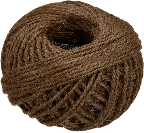 Miniatura 18 de MECCANIXITY Cuerda de yute de 164 pies de 0.079 in, cuerda de yute, cuerda de yute natural, verde para manualidades, jardinería, agrupamiento