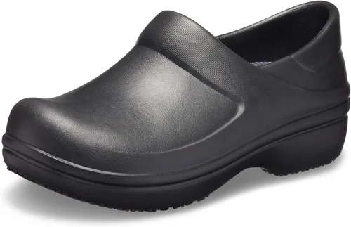 Crocs Zuecos Neria Pro II para mujer, zapatos de trabajo antideslizantes, Negro -