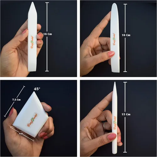 Miniatura 2 de CrafTreat Juego de carpeta de hueso de teflón y herramientas de puntuación - grande, Ergo Square, levantador y bruñidor - Marcador de papel, carpeta