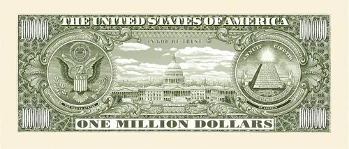 Miniatura 3 de American Art Classics Paquete de 50 - Billetes tradicionales de un millón de dólares - No es moneda real