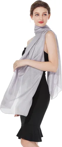 Miniatura 2 de BEAUTELICATE Bufanda sedosa, chales ligeros y envolturas para vestido de noche, boda, fiesta, novias, mujeres, varios
