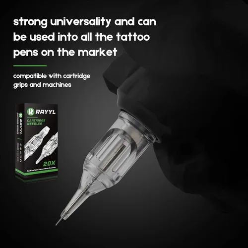 Miniatura 3 de Rayyl Cartucho de agujas de tatuaje 40PCS mezclado 1205RM 1207RM 1209RM 1211RM para principiantes y artistas experimentados
