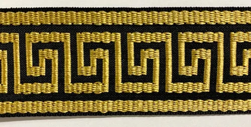 Miniatura 4 de Cinta tejida jacquard griega de 1-3/4 pulgadas, 6 yardas continuas (A)