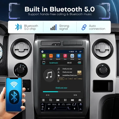 Miniatura 7 de Radio de coche 4+64G para Ford F150 2009 2010 2011 2012 Radio estéreo inalámbrico Carplay Android Auto 12.1 pulgadas QLED pantalla FM/AM cámara