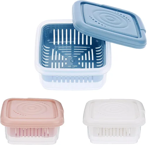 Jabonera cuadrada de viaje con capa de drenaje, para gimnasio, baño, viajes, campamento, barra de jabón para ducha, 3 piezas (azul + blanco + rosa)