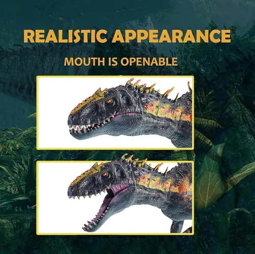 Miniatura 4 de JR PARK Juguete grande realista de Tiranosaurio Rex, colección de dinosaurios T-REX de 15.7 pulgadas, figuras de dinosaurios de juego para niños