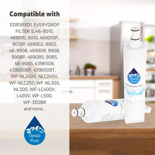 Miniatura 9 de Paquete de 3 filtros de agua de repuesto para refrigerador Whirlpool GS6SHAXMB00, compatible con cartucho de filtro de agua para refrigerador