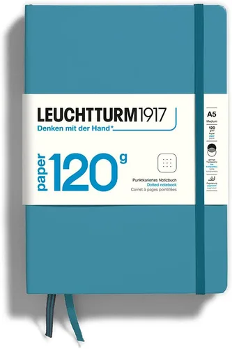 Miniatura 23 de LEUCHTTURM1917 - 120G Edición Especial - Cuaderno Mediano A5 de Tapa Dura Liso (Negro) - 203 Páginas Numeradas con Papel de 120gsm