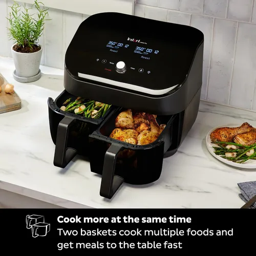 Miniatura 5 de Freidora de aire Instant Pot Vortex Plus XL 8QT ClearCook, ventanas transparentes, programación personalizada, funciones 8-en-1 que crujen, asan