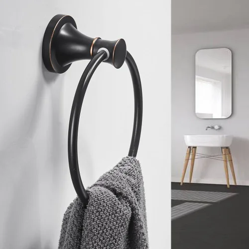 Miniatura 5 de BESy Juego de 4 accesorios de baño de bronce aceitado