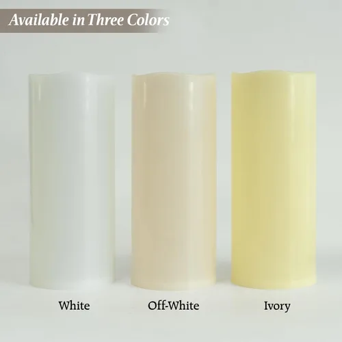 Miniatura 5 de Velas sin llama impermeables extra grandes para exteriores de 12" x 5" que funcionan con baterías, velas LED parpadeantes tipo pilar con control