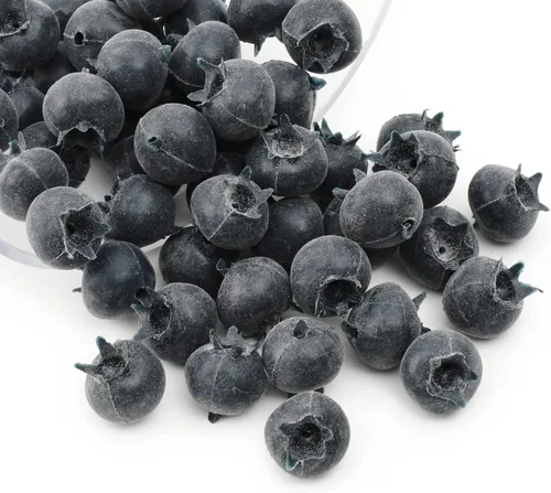 Arándano artificial, 50 unidades de arándanos falsos realistas de simulación de bayas azules de frutas falsas para manualidades, hogar, cocina,
