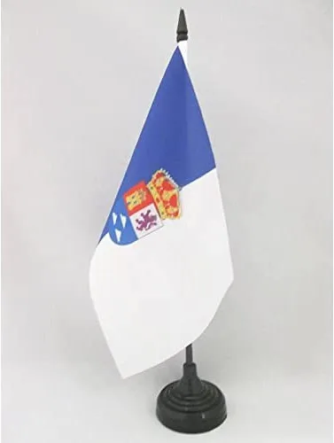 Miniatura 81 de Bandera de mesa de Andalucía 4'' x 6'' - Bandera de escritorio de la región española de Andalucía 5.9 x 3.9 in - Barra y base de plástico negro - AZ