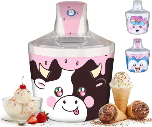 Miniatura 11 de Máquina para hacer helados para niños – 1.2 cuartos de galón de pingüino eléctrico para helados, la mejor máquina de encimera para helado casero