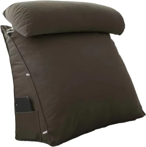 Miniatura 13 de Almohada triangular de cuña para cama, cojín de apoyo para respaldo de cabecero, almohada de lectura para espalda, cuello y pierna, almohada de Rosa