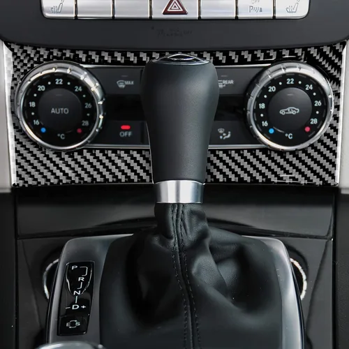 Miniatura 4 de Fibra de carbono, para accesorios Mercedes Benz, adhesivo central para panel de control para Mercedes Benz Clase C W204 2010-2013, decoración