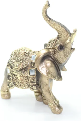 Miniatura 3 de We Pay Your Sales Tax Feng Shui 4.5 pulgadas bronce elefante tronco estatua riqueza suerte figura regalo decoración del hogar