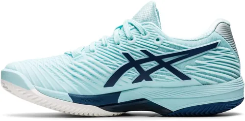 Miniatura 4 de ASICS Solution Speed FF 2 Clay - Tenis para mujer, parte superior aplicada en poliuretano, color azul claro/índigo claro, talla M, Azul