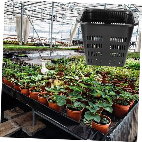 Miniatura 9 de 10 piezas hidropónico de cuenca hidropónica red macetas de red macetas para orquídeas vivero, macetas cuadradas de orquídeas, macetas de orquídeas