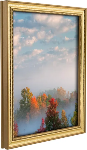 Miniatura 7 de Craig Frames Marco de fotos de 10 x 12 pulgadas, estilo adornado dorado, moldeado de madera maciza de 3/4 pulgadas de ancho con detalles de cuentas