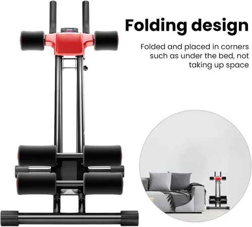 Miniatura 5 de Equipo de entrenamiento abdominal, entrenador de abdominales ajustable en altura, equipo de ejercicio abdominal para gimnasio en casa