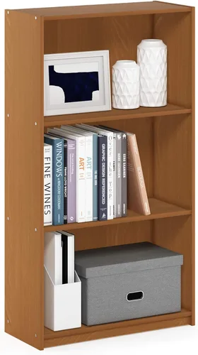 Miniatura 30 de Furinno Basic - Estantería de almacenamiento para librerías de 3 niveles, nogal oscuro