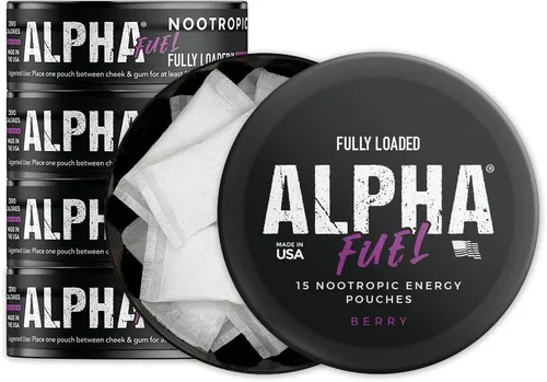 Miniatura 19 de Bolsas Nootrópicas Alpha Fuel Completamente Cargadas (Wintergreen Fuel) - Bolsas de Energía Nootrópicas con Cafeína, Alpha GPC, Tirosina, Taurina